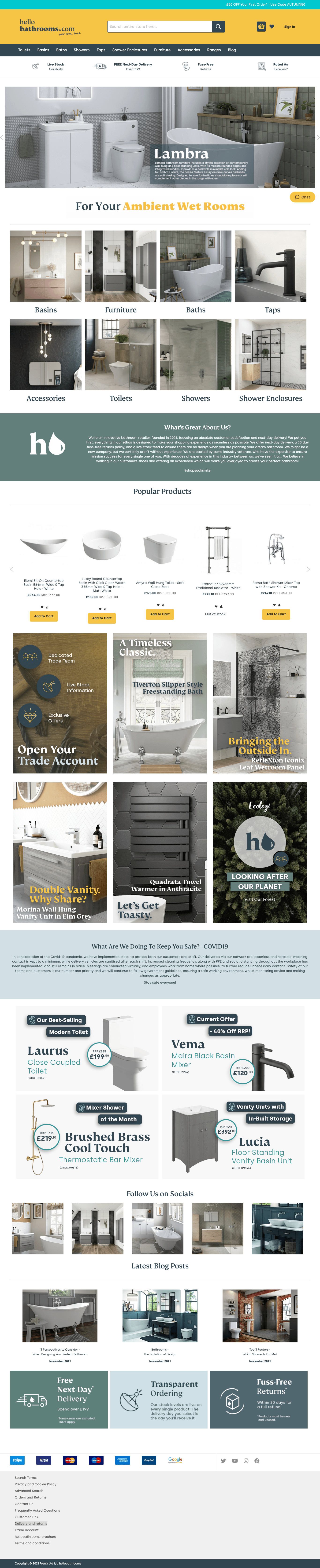 Announcing hellobathrooms an ecommerce website with big growth plans hellobathrooms page builder