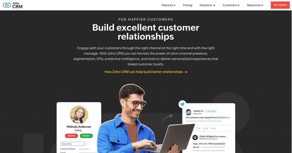 Which CRM for eCommerce? A Quick Guide Zoho CRM screenshot