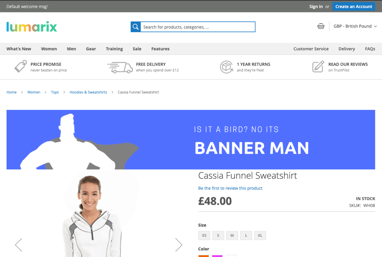 How to add a static block to the main content of a product page in Magento 2 After adding a static block to the main content of a product page