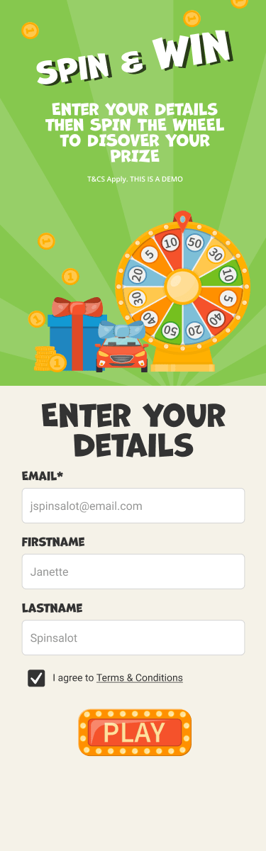 Wheel of Fortune - A mobile responsive spin the wheel Wheel of Fortune - A mobile responsive spin the wheel