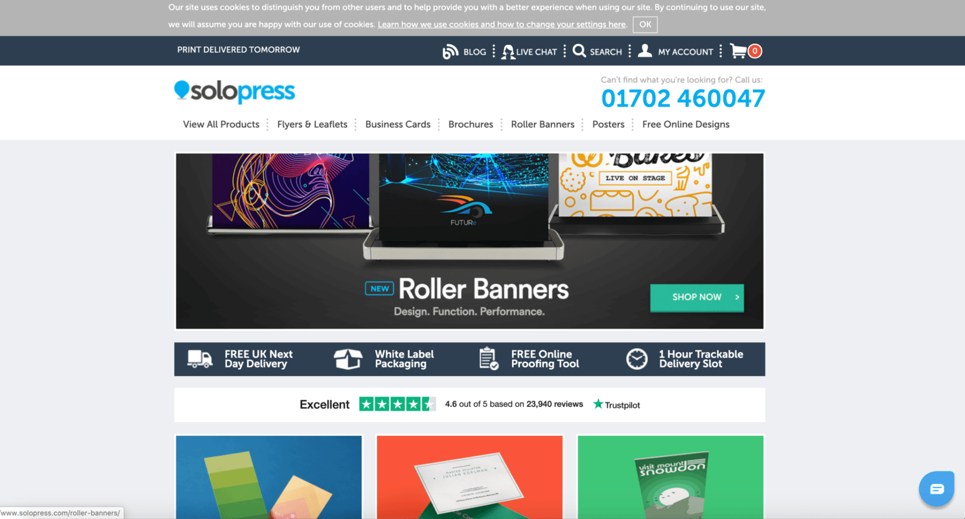 Solopress B2B Print Website