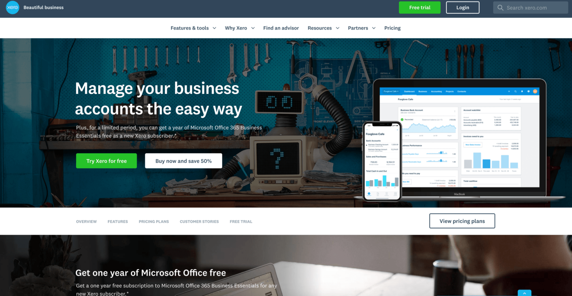 Xero Accounting B2B Website