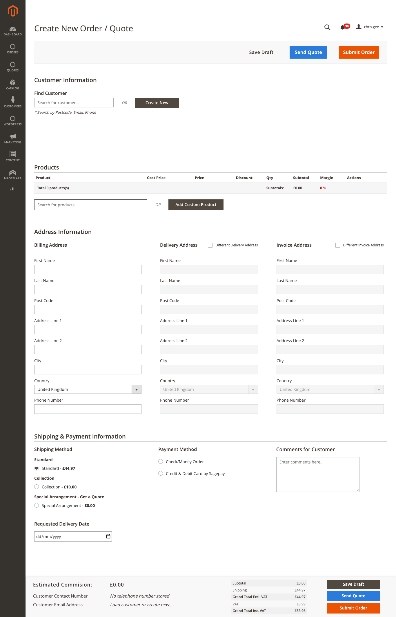 ODB Order Dashboard for Magento ODB Full Length Screenshot