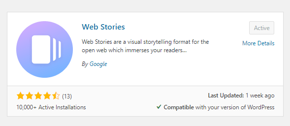 Google Web Story WordPress Plugin