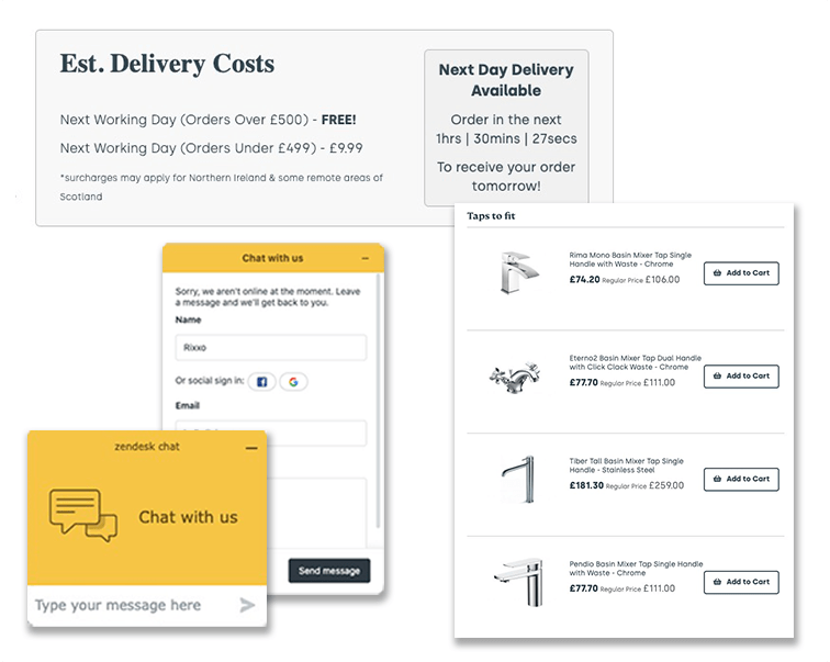 hellobathrooms customer service features