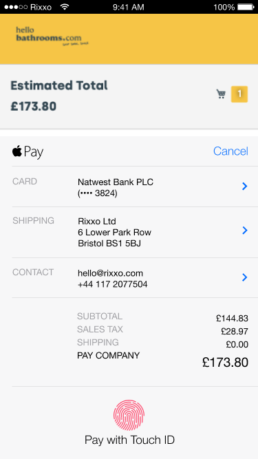 Checkout with ApplePay in Magento