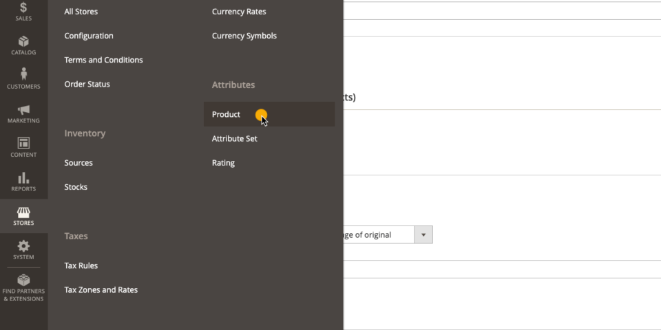 Go to Stores > Attributes > Product in the Magento admin sidebar