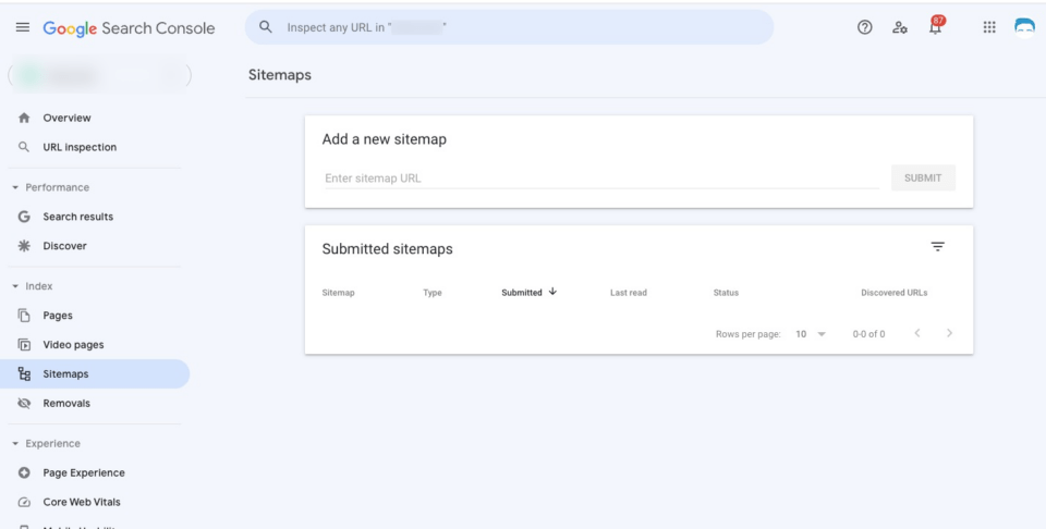 Check all sitemaps are deleted and add any that are required