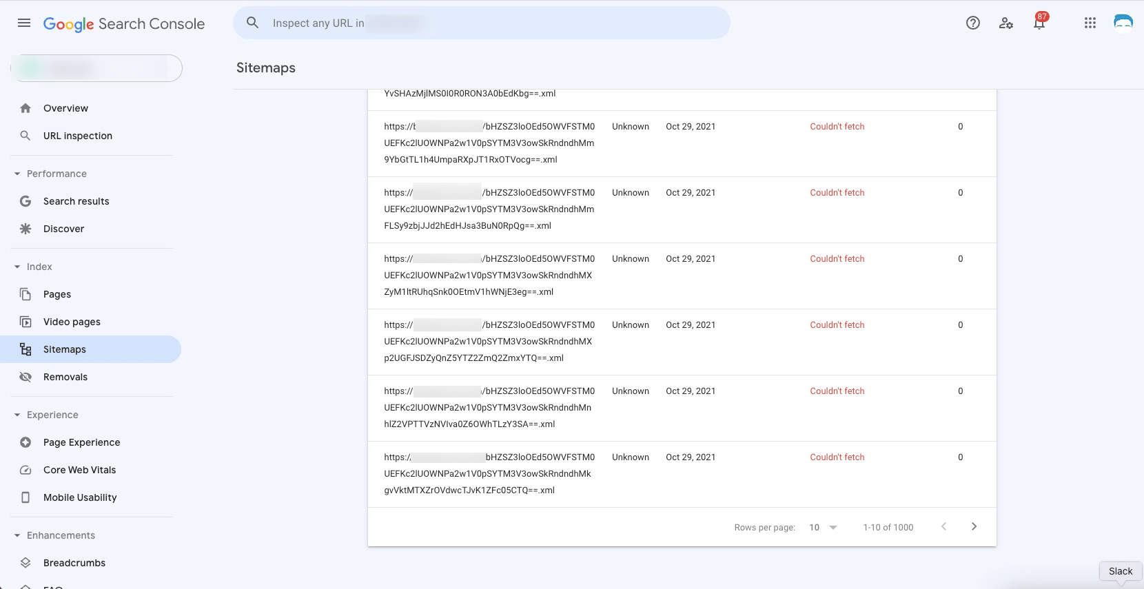 Bulk Delete Sitemaps in Google Search Console