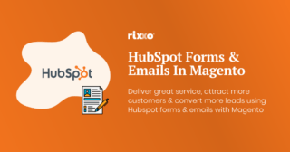 the Hubspot logo and a graphic of a checklist to depict Hubspot & Magento Integration