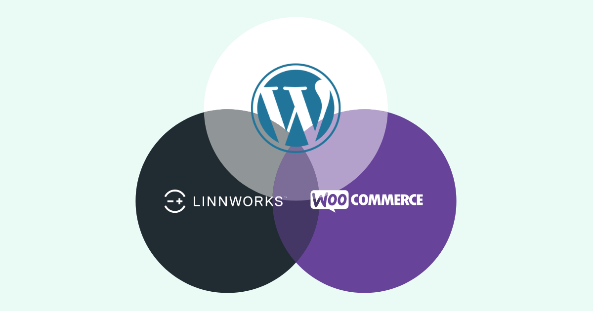 diagram showing the relationship in a woocommerce and linnworks software integration
