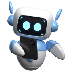 graphic of a helpful robot with a clipboard