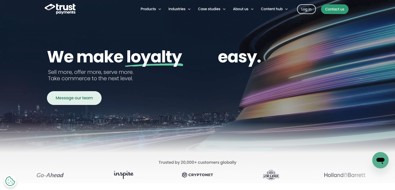 The Best B2B Payment Solutions Trust payments website screenshot