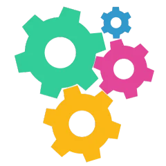 colourful cogs to represent an ecommerce integration