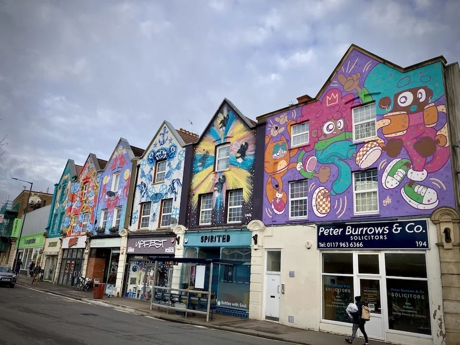 About Rixxo Street art on a row of shops in south Bristol