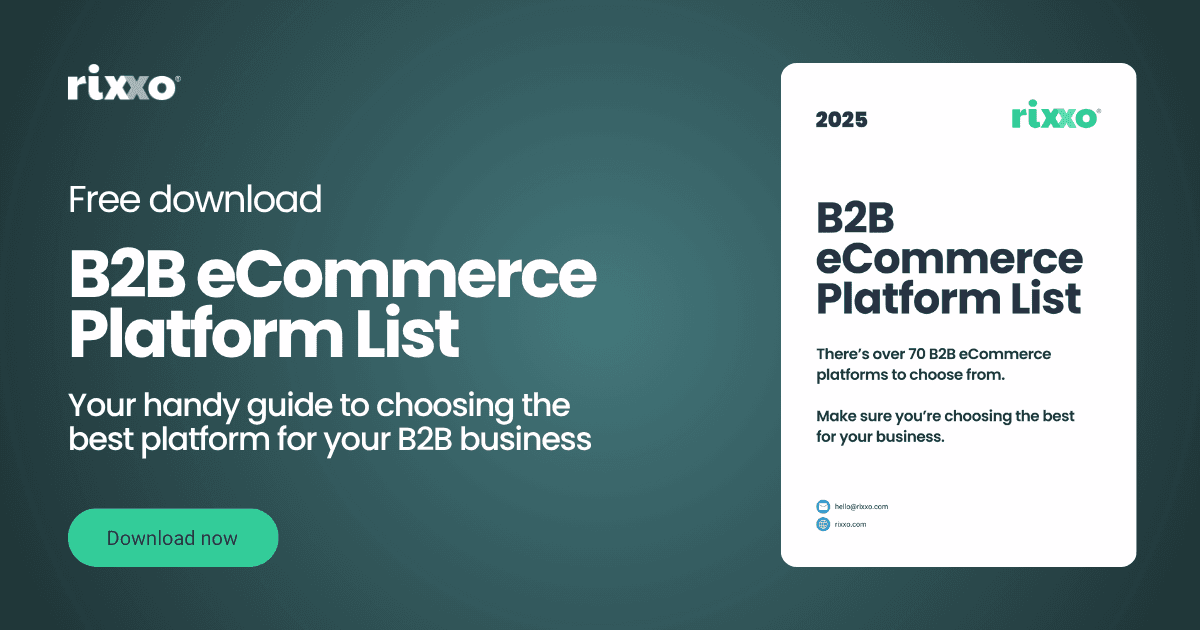 Download our list of 70+ B2B eCommerce platforms