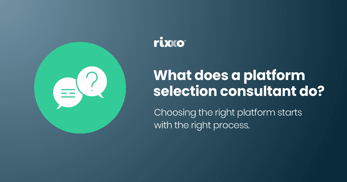 What does a platform selection consultant do?