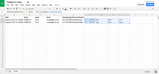 IFTT Chatfuel & Google Sheets Integration4-4