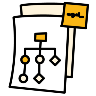 Char Diagram Flow Post-it