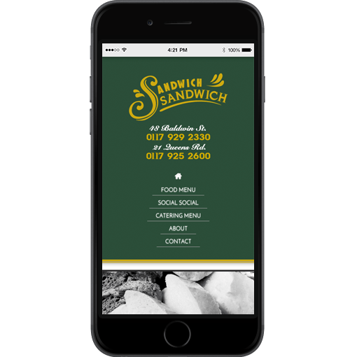 Sandwich shop website  | Graphic Design Agency Bristol